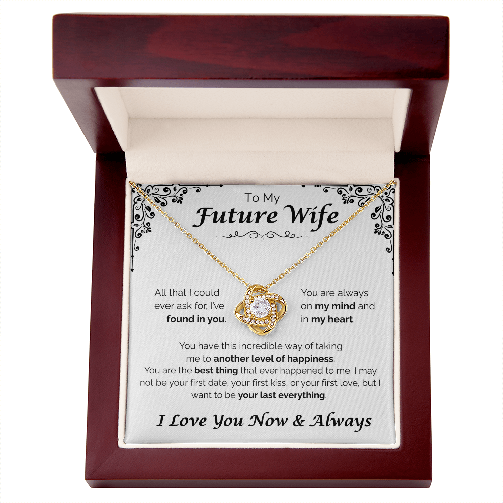 To My Future Wife — Another Level of Happiness, Love Knot Necklace