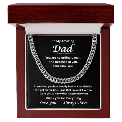 To My Amazing Dad — What I Never Said, Cuban Link Chain