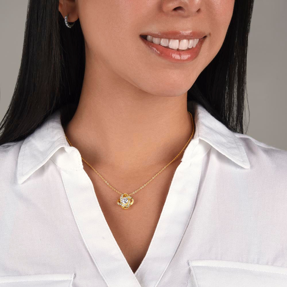 To My Amazing Mom — All the Love You've Given, Love Knot Necklace