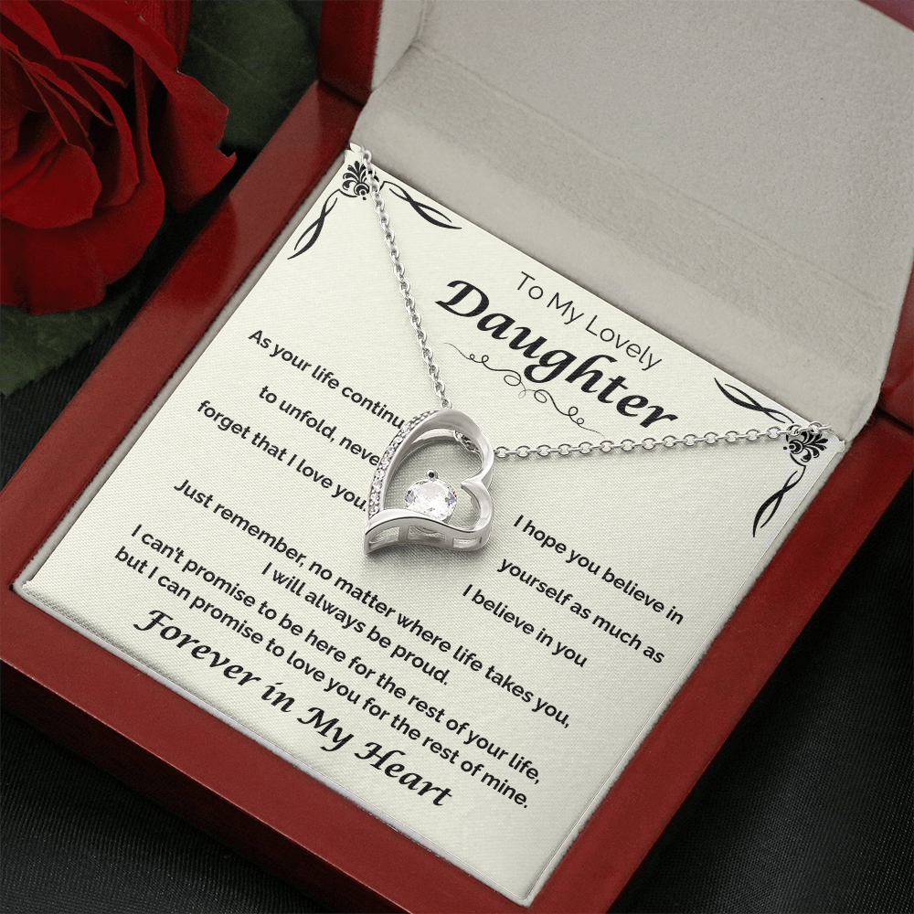 To My Lovely Daughter — Never Forget My Love, Forever Love Necklace