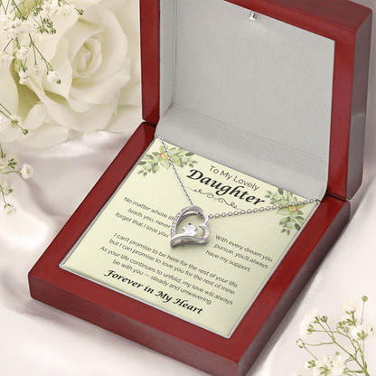 To My Lovely Daughter — Never Forget That I Love You, Forever Love Necklace