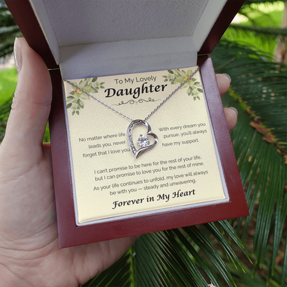 To My Lovely Daughter — Never Forget That I Love You, Forever Love Necklace