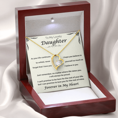 To My Lovely Daughter — Never Forget My Love, Forever Love Necklace