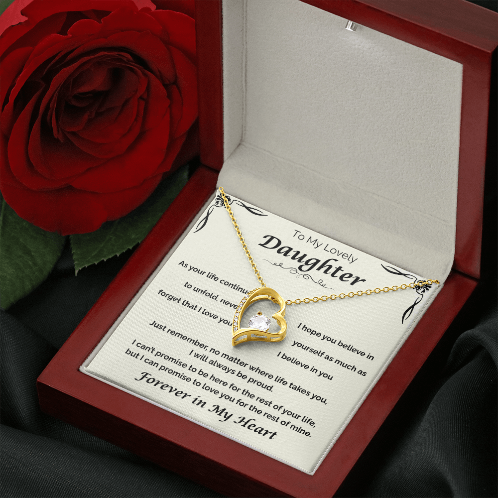 To My Lovely Daughter — Never Forget My Love, Forever Love Necklace