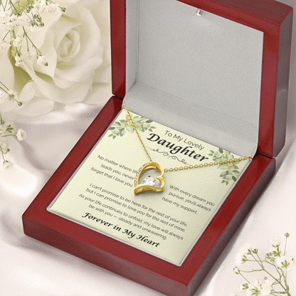 To My Lovely Daughter — Never Forget That I Love You, Forever Love Necklace