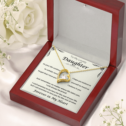 To My Lovely Daughter — Never Forget My Love, Forever Love Necklace