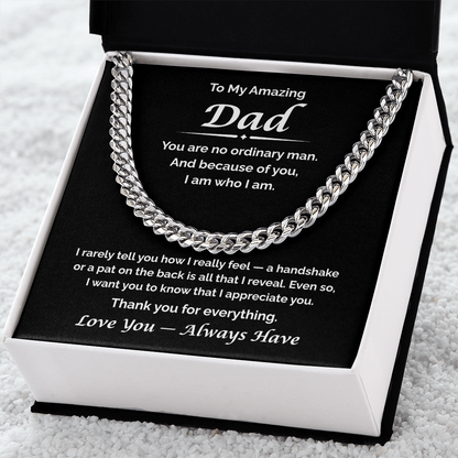 To My Amazing Dad — What I Never Said, Cuban Link Chain