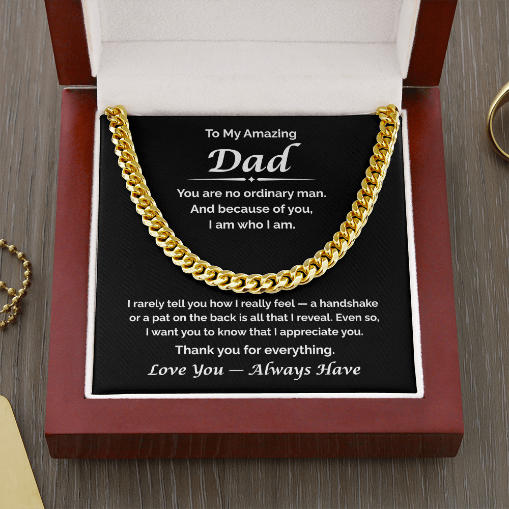 To My Amazing Dad — What I Never Said, Cuban Link Chain