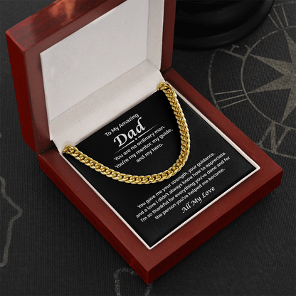 To My Amazing Dad — Thankful For All You've Done, Cuban Link Chain