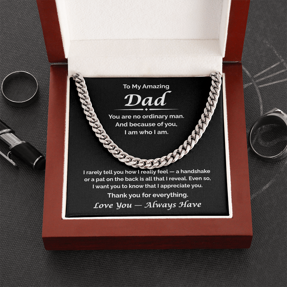 To My Amazing Dad — What I Never Said, Cuban Link Chain