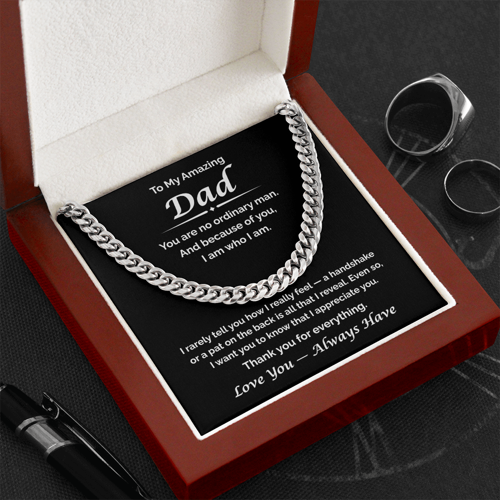To My Amazing Dad — What I Never Said, Cuban Link Chain