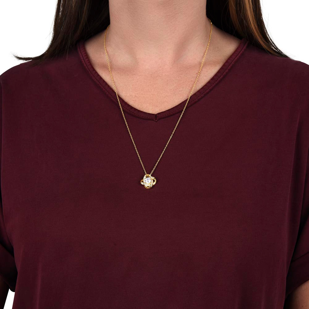 To My Beautiful Wife — Back in Time to You, Love Knot Necklace