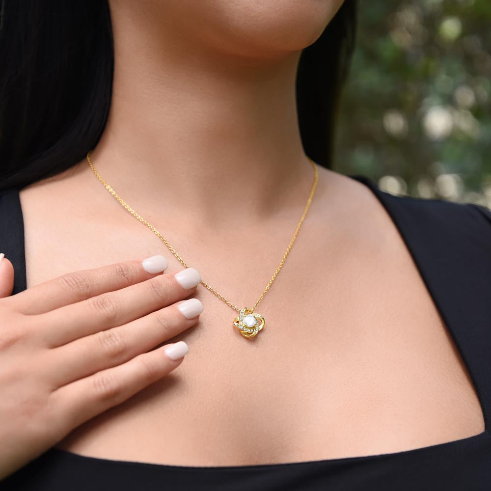 To My Beautiful Wife — Back in Time to You, Love Knot Necklace