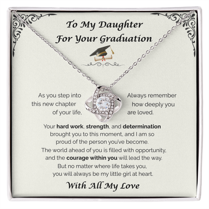To My Daughter, For Your Graduation — Your Next Chapter Begins, Love Knot Necklace