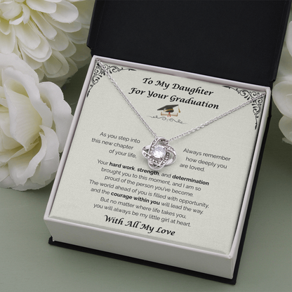 To My Daughter, For Your Graduation — Your Next Chapter Begins, Love Knot Necklace