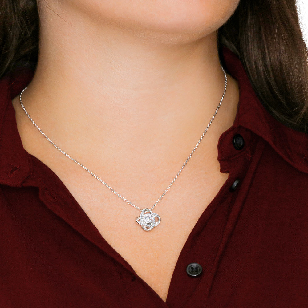 To My Beautiful Wife — Queen of My World, Love Knot Necklace