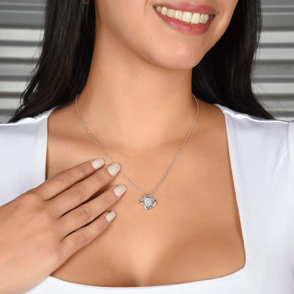 To My Bonus Mom — You Chose to Love Me, Love Knot Necklace