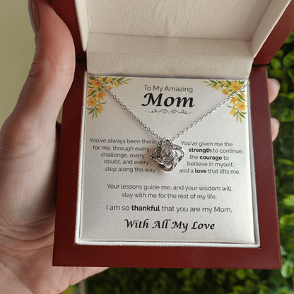 To My Amazing Mom - Your Guidance Means Everything, Love Knot Necklace