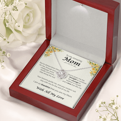 To My Amazing Mom - Your Guidance Means Everything, Love Knot Necklace