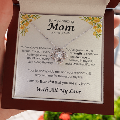 To My Amazing Mom - Your Guidance Means Everything, Love Knot Necklace