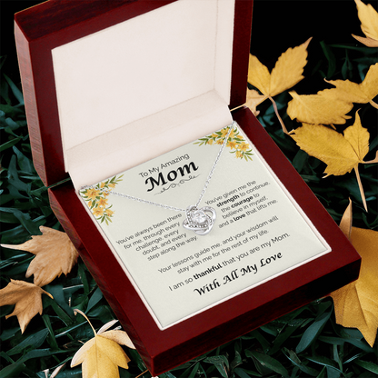 To My Amazing Mom - Your Guidance Means Everything, Love Knot Necklace