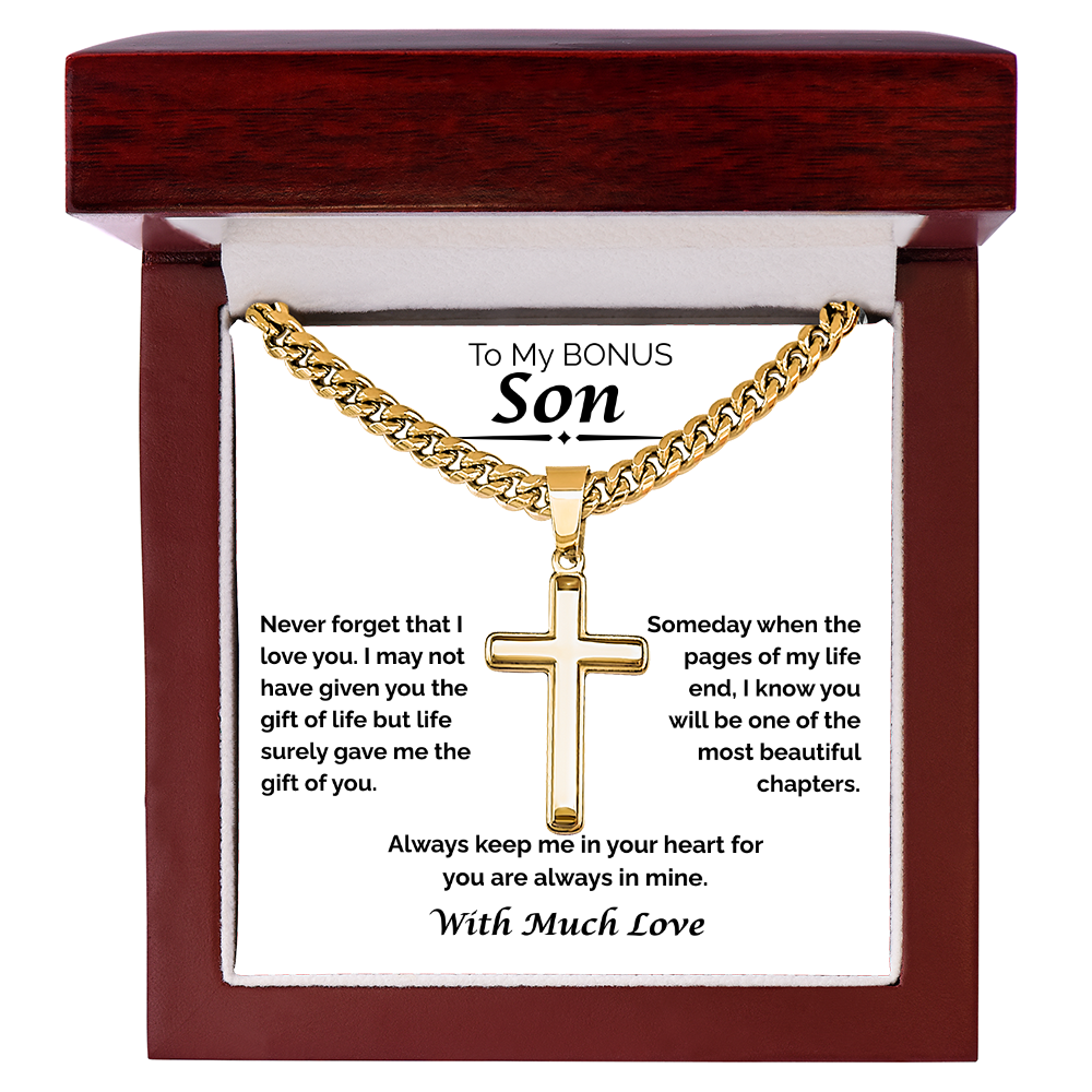 To My Bonus Son — The Gift of You, Cuban Link Chain