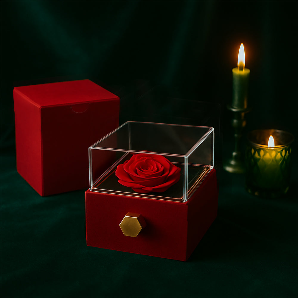 To My Beautiful Wife - My Heart Always Chooses You, Rotating Rose with Love Knot Necklace